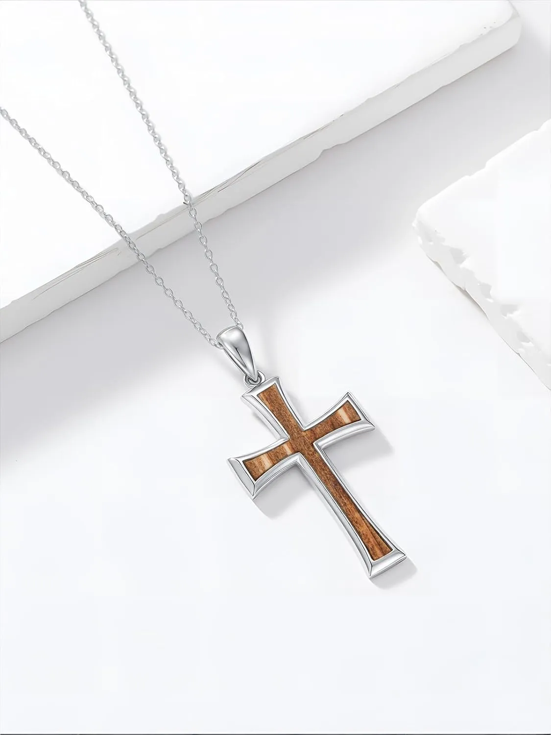 Cross Necklaces for Women 925 Sterling Silver Cross Pendant Christmas Religious Jewelry Gifts