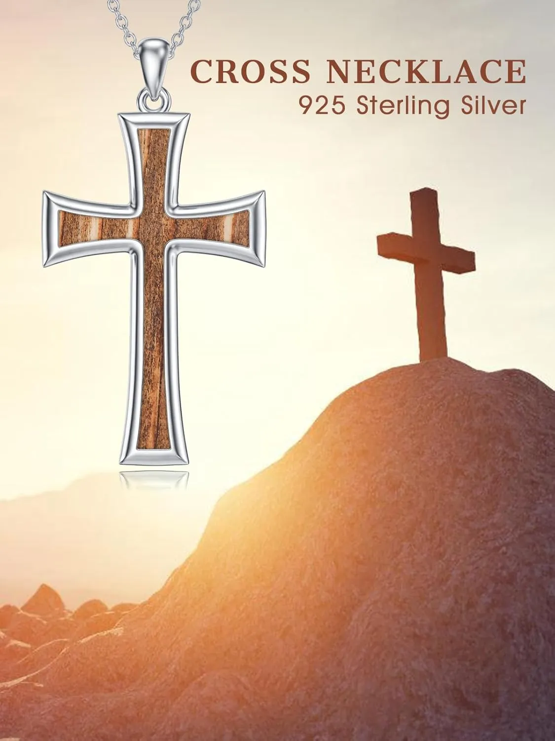 Cross Necklaces for Women 925 Sterling Silver Cross Pendant Christmas Religious Jewelry Gifts