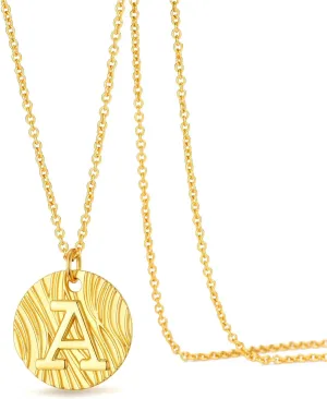 Dainty Initial Necklace - 14K Gold Plated Letter Necklace,Coin Initial Gold Necklaces for Women