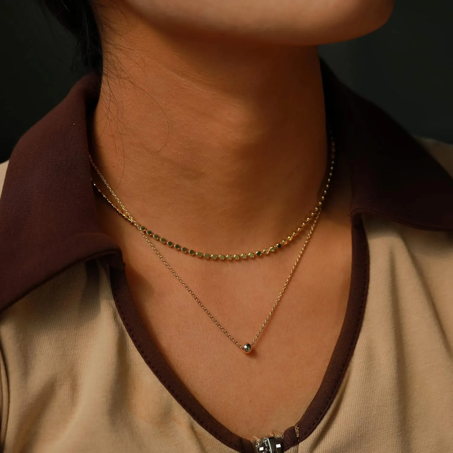 Dainty Layered Necklaces for Women Silver Trendy Layering Necklace Snake Paperclip Figaro Chain Layered Necklace Set Everyday Jewelry Gift