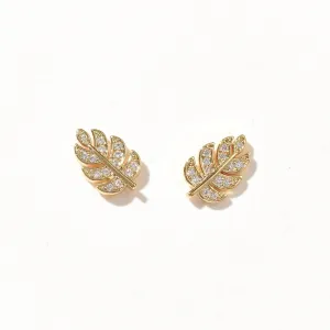 Daun Monstera Stud | Gold