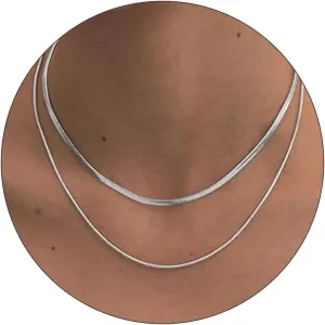 Dcfywl731 Layered Herringbone Necklaces Dainty Snake Chain Necklace Gold Silver Choker Necklace Jewelry Set Gift for Women Girls