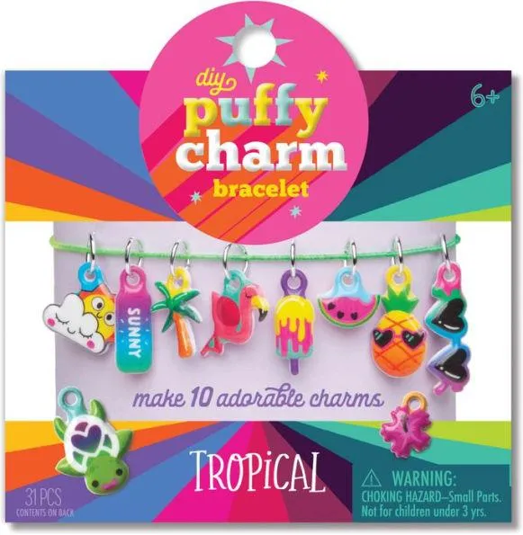 DIY Puffy Charm Bracelets