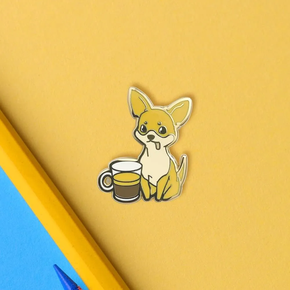 Dog Puppy Coffee Cafe Cute Enamel Pins Set For Jackets Backpack Shirt Lapel Button Badges Pins Aesthetic Brooch For Women Fashion Jewelry