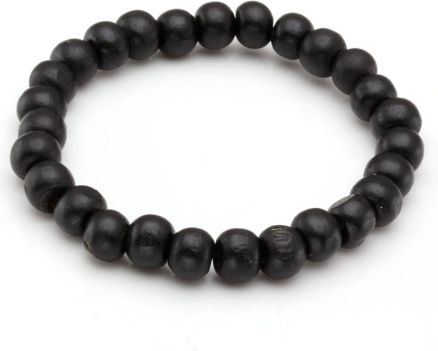 Eigso Unisex PU Leather Punk Bangles Cuff Set for Men Women Wooden Bead Link Braclet Snap Adjustable