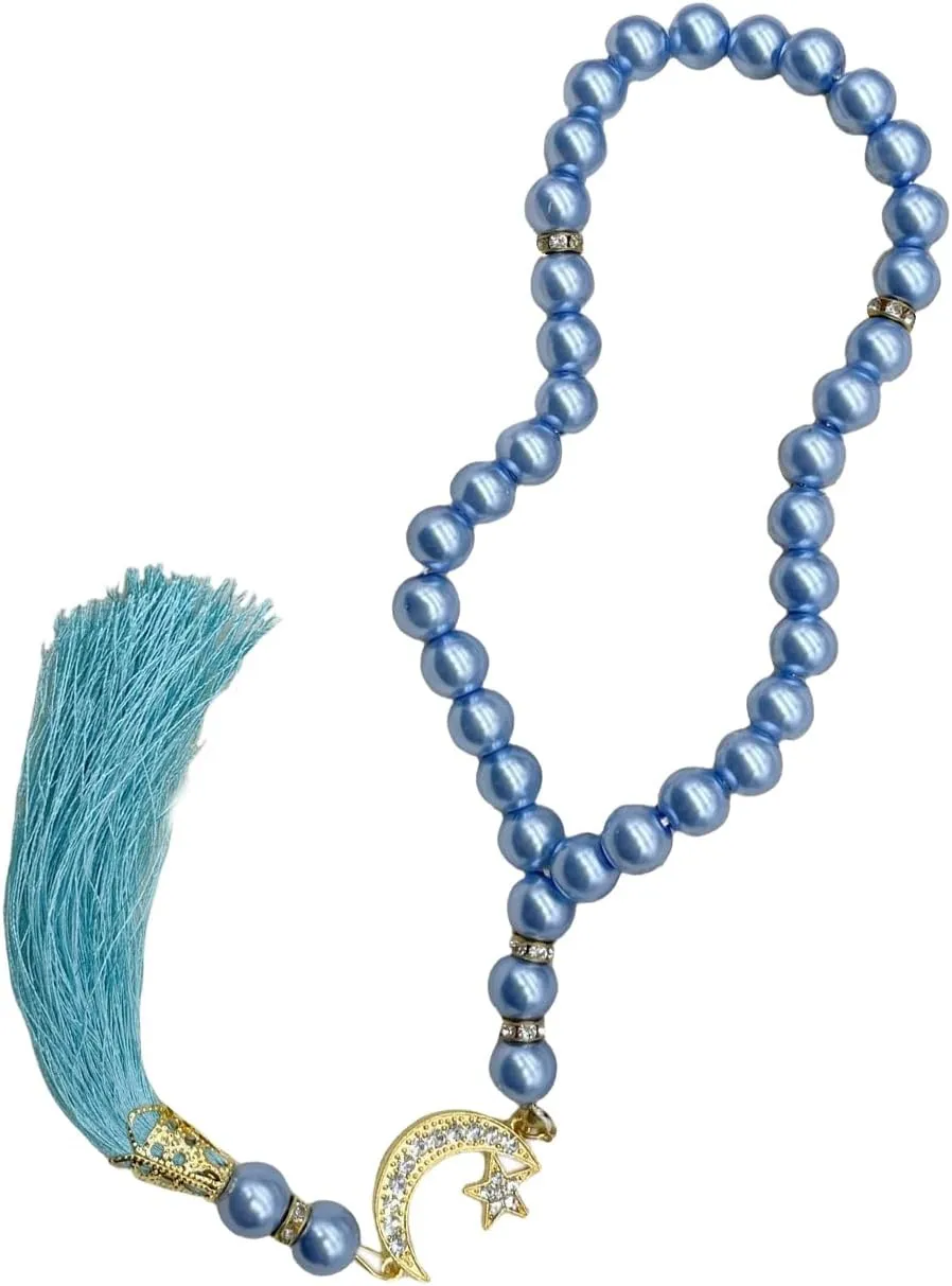 Elegant 33 Bead Glass Prayer Beads Bracelet Handmade Muslims Accessory Jewelry for Meditation Or Religious Ceremonies