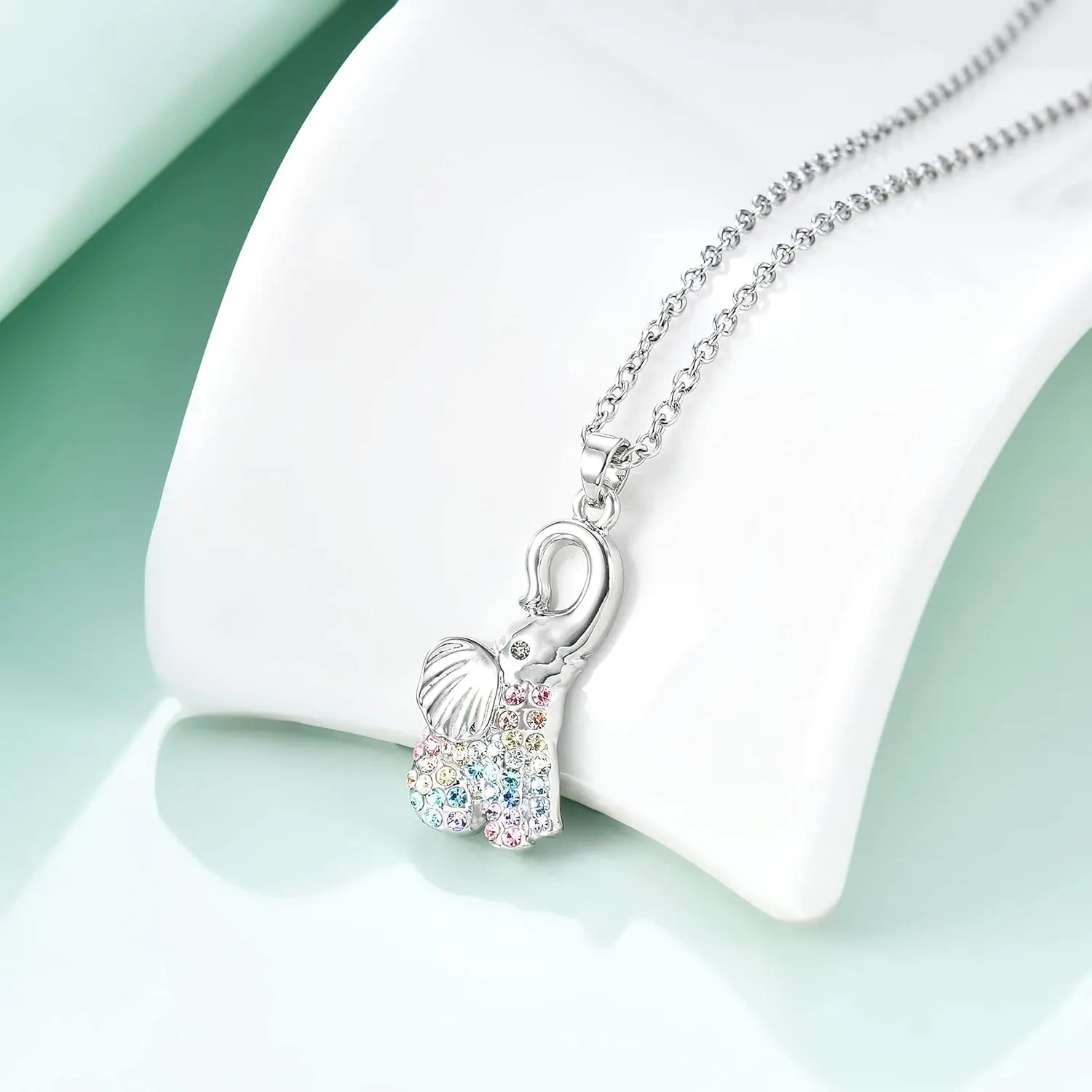 Elephant Necklace Gifts for Women,Animal Elephants Pendant Necklaces Jewelry for Elephant Lovers