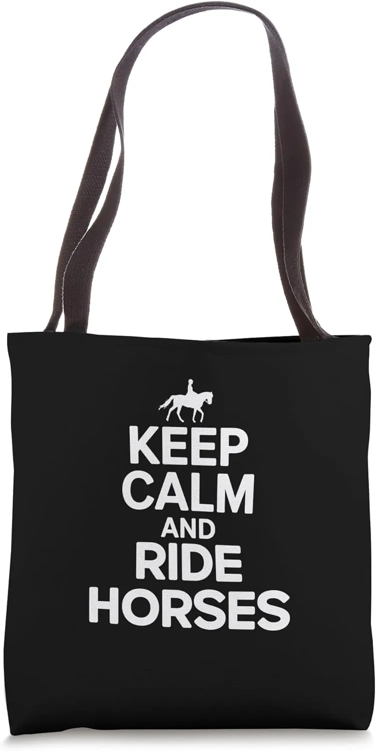 Equestrian Spirit Keep Calm And Ride Horses Tote Bag
