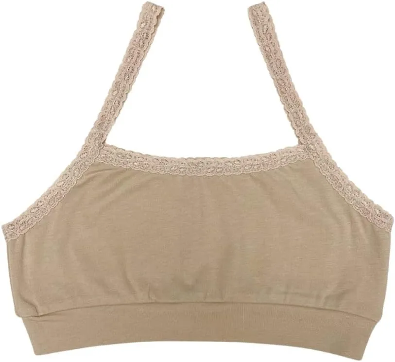 Esme Girl's Comfortable Cami Bralette Training Bra Two Ply L 7-8, XL 10-12, XXL 14