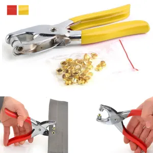 Eyelet Grommet Pliers Hole Punch Steel Fabric Paper Canvas Setter Repairing Kit