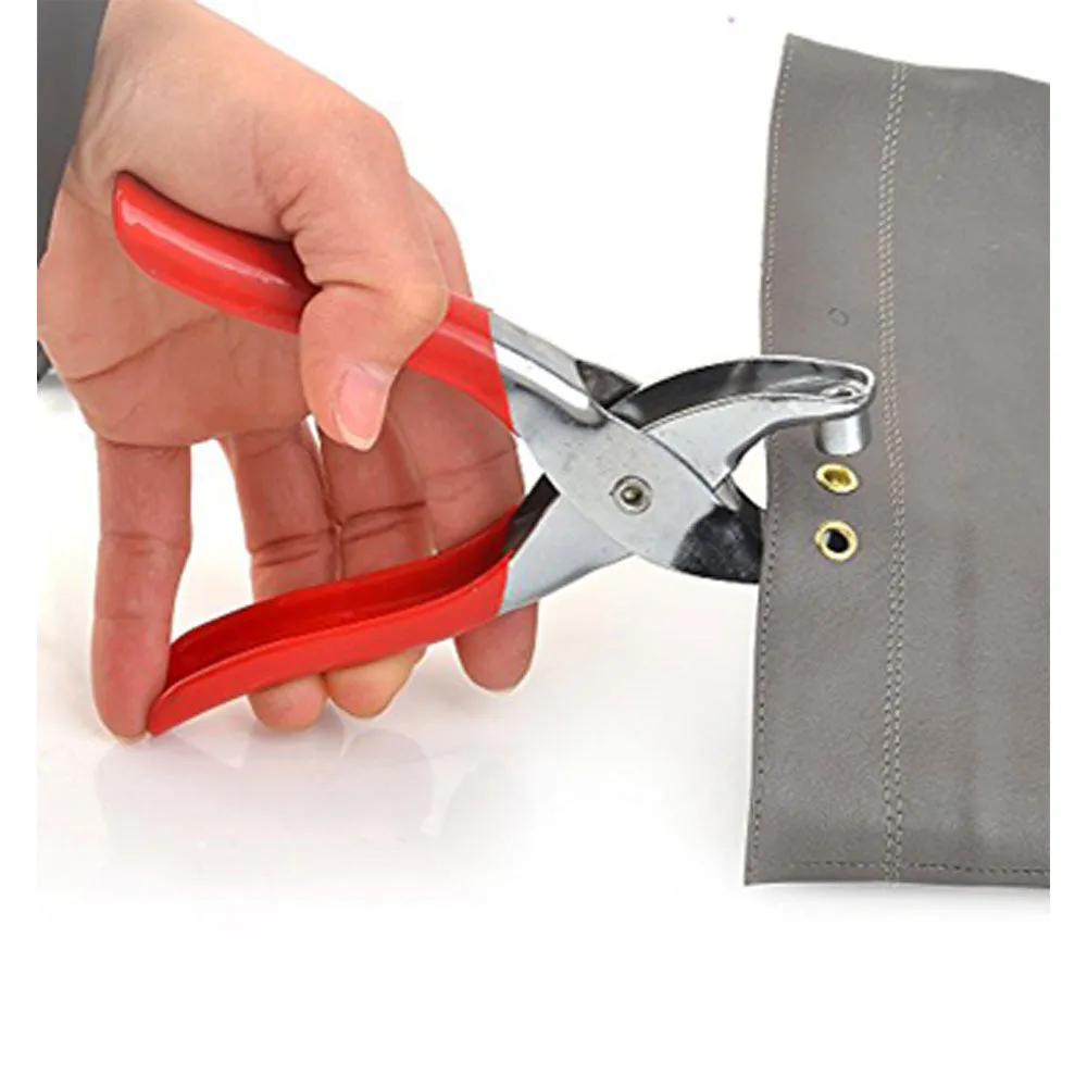 Eyelet Grommet Pliers Hole Punch Steel Fabric Paper Canvas Setter Repairing Kit