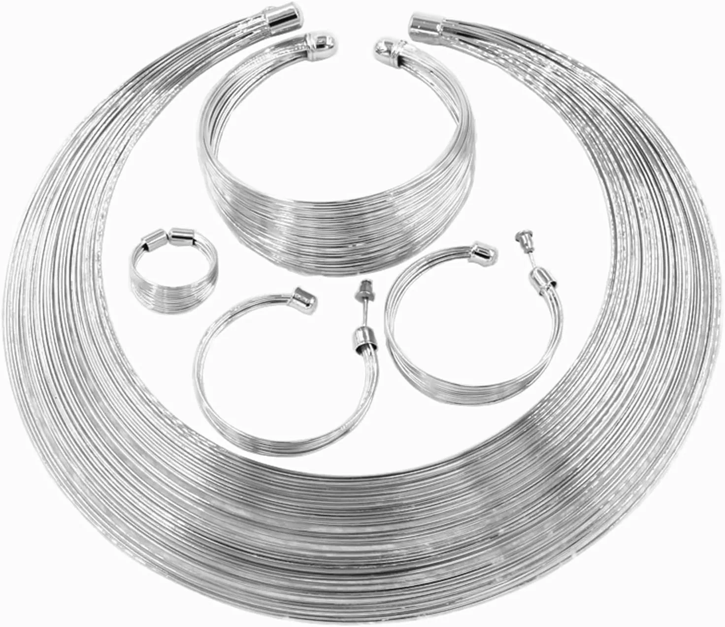 Fashion Crystal Jewelry Set 18 k 24 K Gold Plated Jewelry for Women Rhinestone Clear Crystal Necklace Earrings Accessories Gifts
