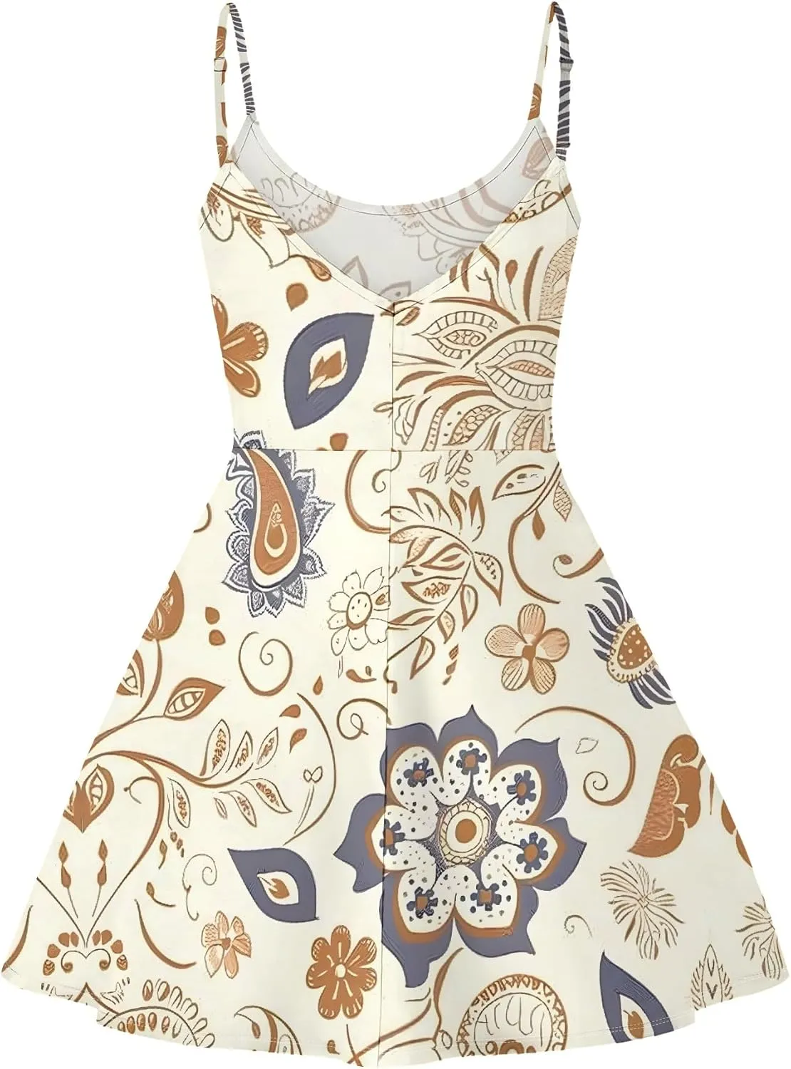 Fashion Women Plus Size Sleeveless Round Neck Casual Dresses Summer Print Cocktail Beach Vacation S-3XL