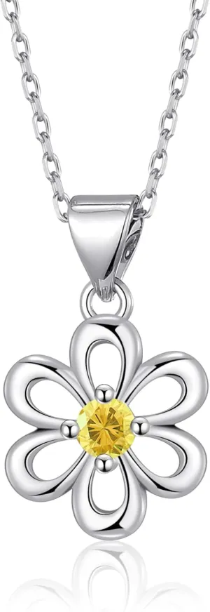 Flower Necklace Tulip/Sunflower/Daisy/Bee Pendant Necklaces Jewelry for Women Mom Gifts