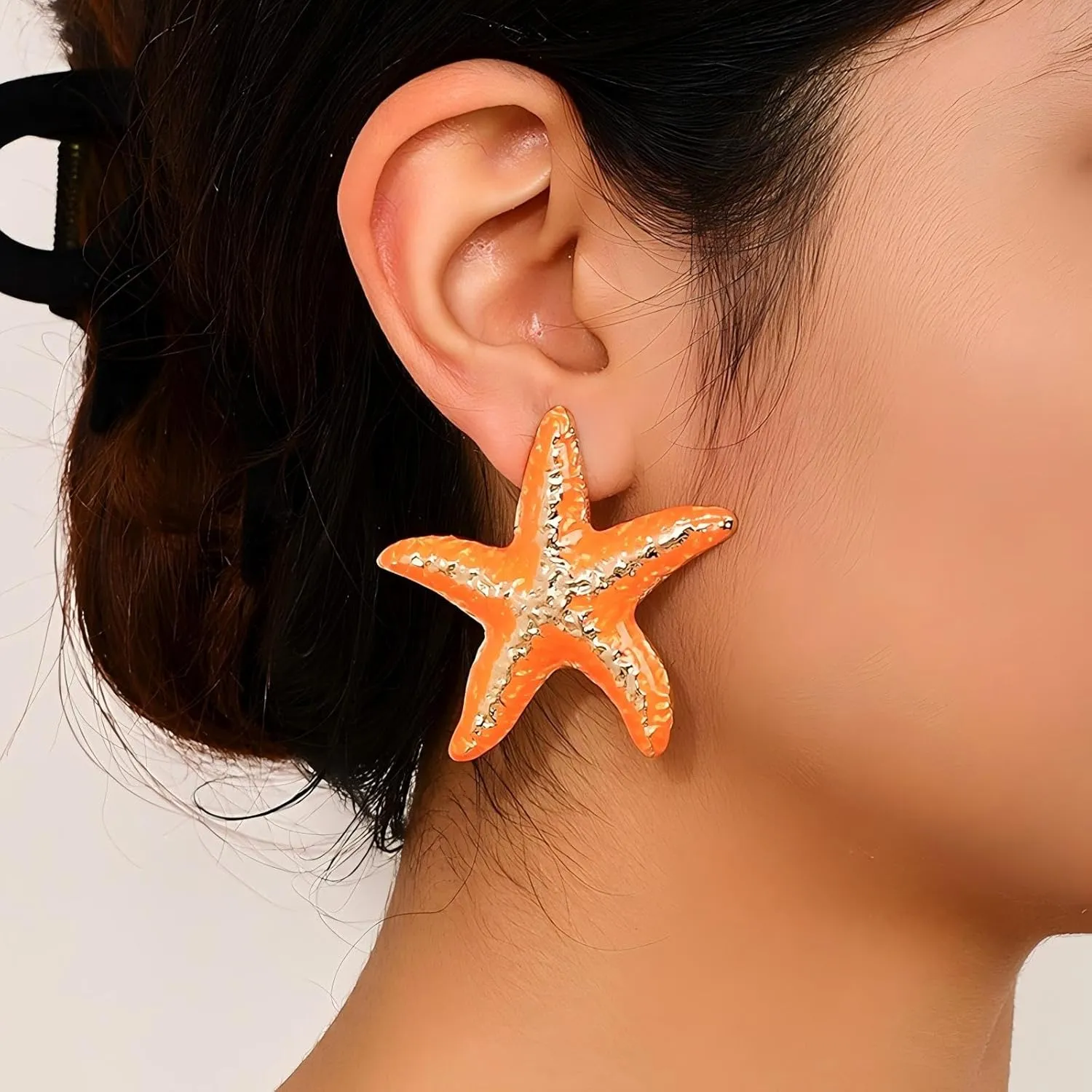 Gold Earrings for Women Statement Starfish Earrings Boho Fashion Beach Ear Jewelry Accessories for Women Ocean Beach Party Holiday Jewelry Gifts