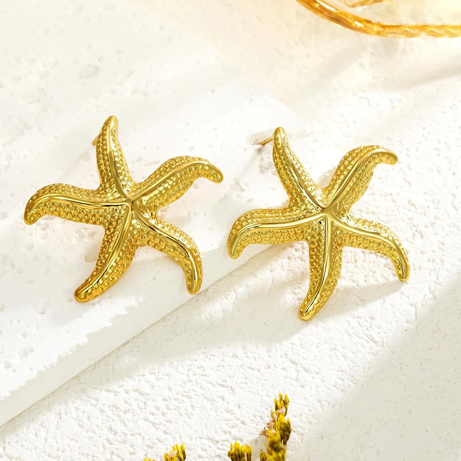 Gold Earrings for Women Statement Starfish Earrings Boho Fashion Beach Ear Jewelry Accessories for Women Ocean Beach Party Holiday Jewelry Gifts