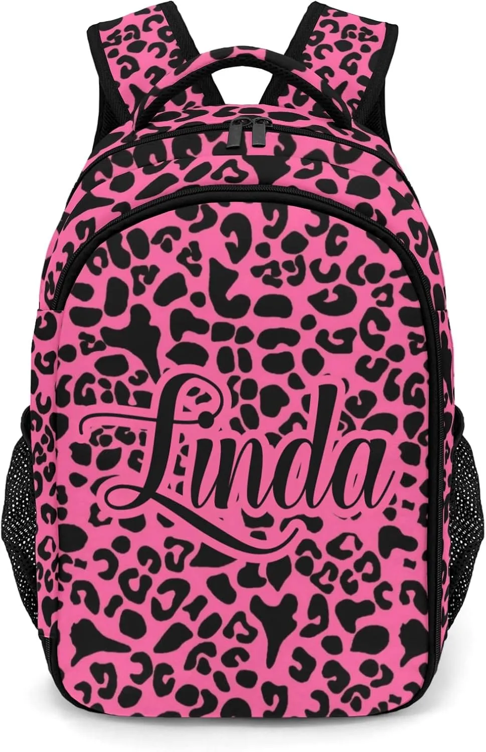 Graceful Leopard Print Girl Backpack Casual Bag Daypack for Women Men Camping Hiking