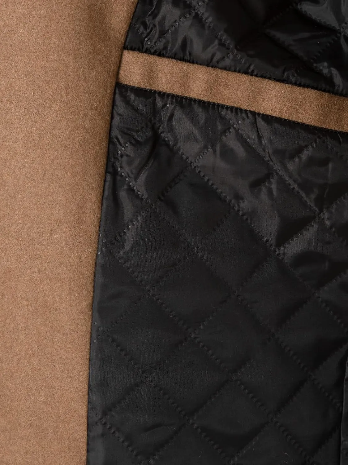 Hacikis Mens Double Breasted Wool Blend Pea Coat Quilted Lined Notched Collar Trench Coats