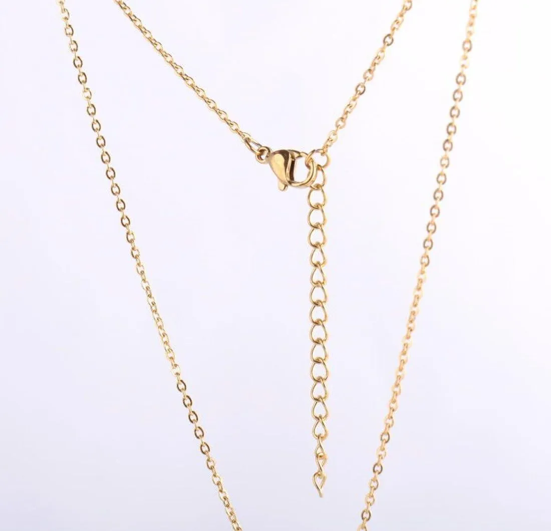 HUAN XUN Initial Necklace Alphabet Letter Charm Necklaces Jewelrys Name A to Z