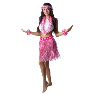Hula Short Skirt Kit for adults, 5 Count