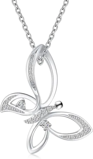 Hummingbird/Bee/Butterfly Necklaces for Women Stainless Steel Pendant Necklace Jewelry Gifts for Women