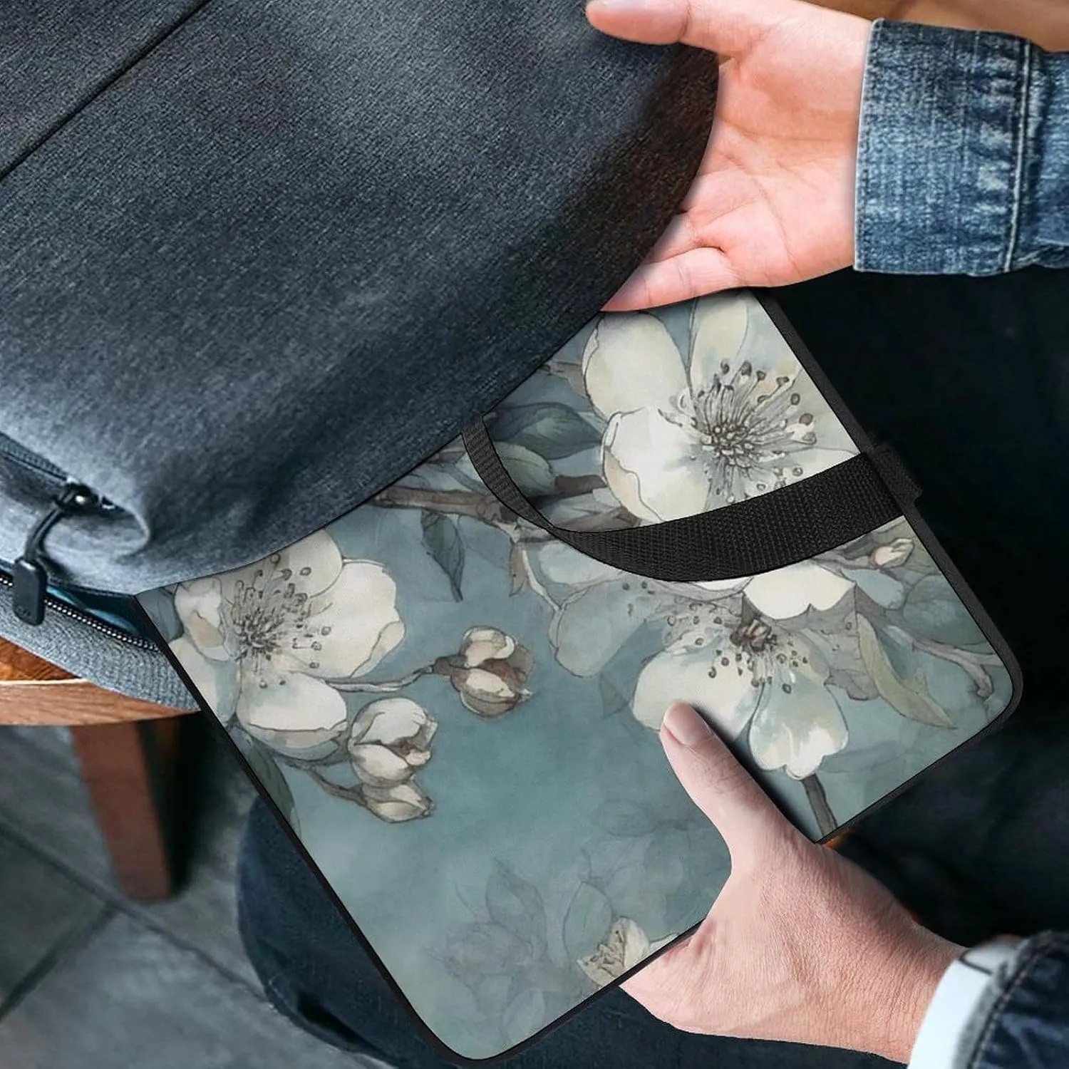 Laptop Shoulder Bag Laptop Bag Computer Bag Graceful Lines Messenger Bag for Unisex