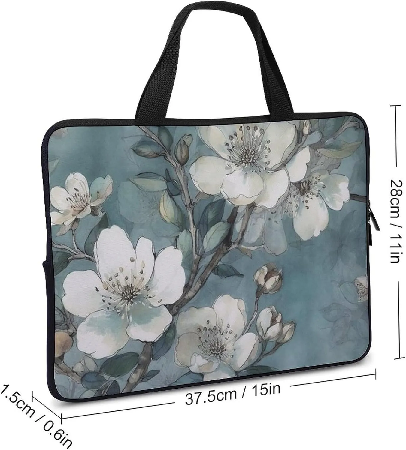 Laptop Shoulder Bag Laptop Bag Computer Bag Graceful Lines Messenger Bag for Unisex