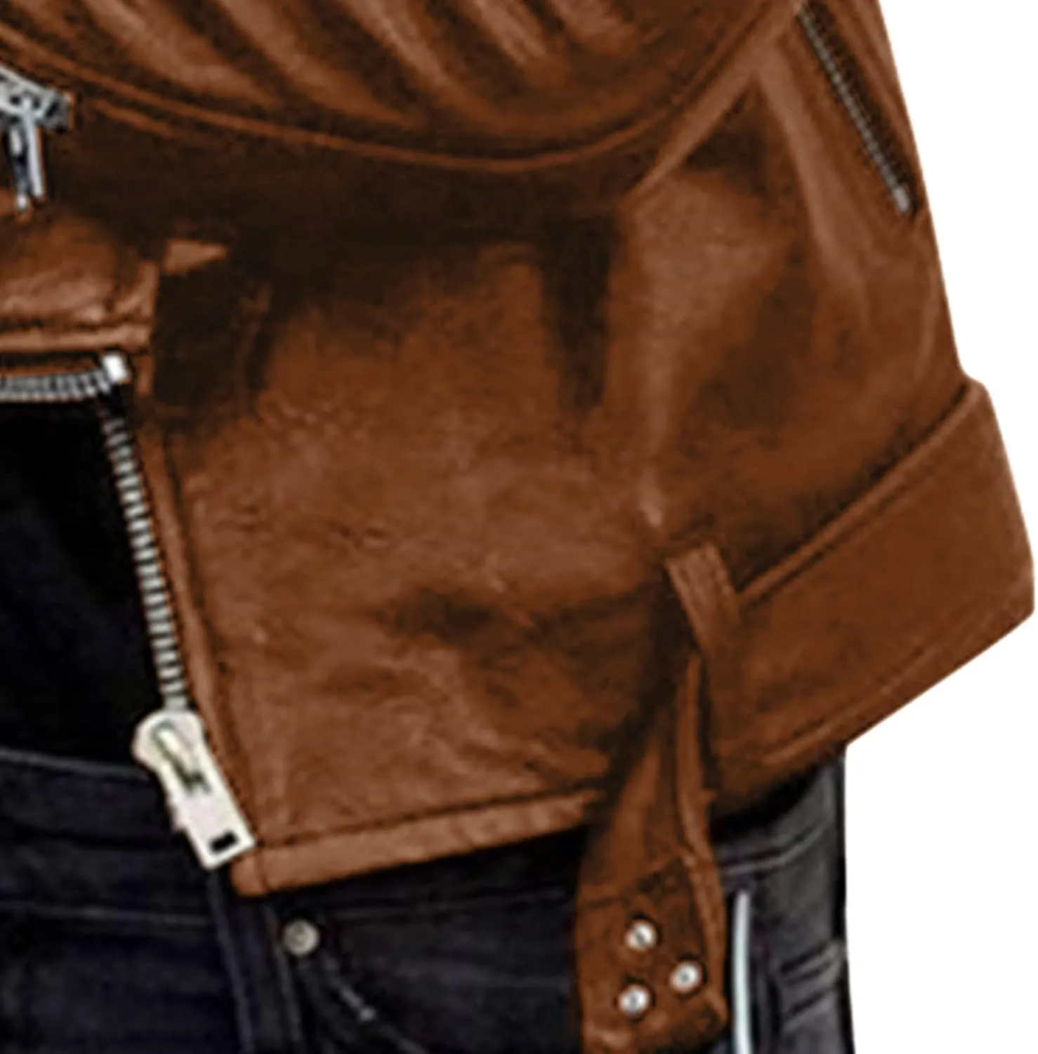 Leather Jacket for Women Fashion Zip Up PU Leather Motorcycle Jacket Casual Slim Short Leather Coat Moto Biker