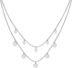 LeCalla Italian Sterling Silver Layered Necklace Handmade Multi Row Layering Necklaces for Women