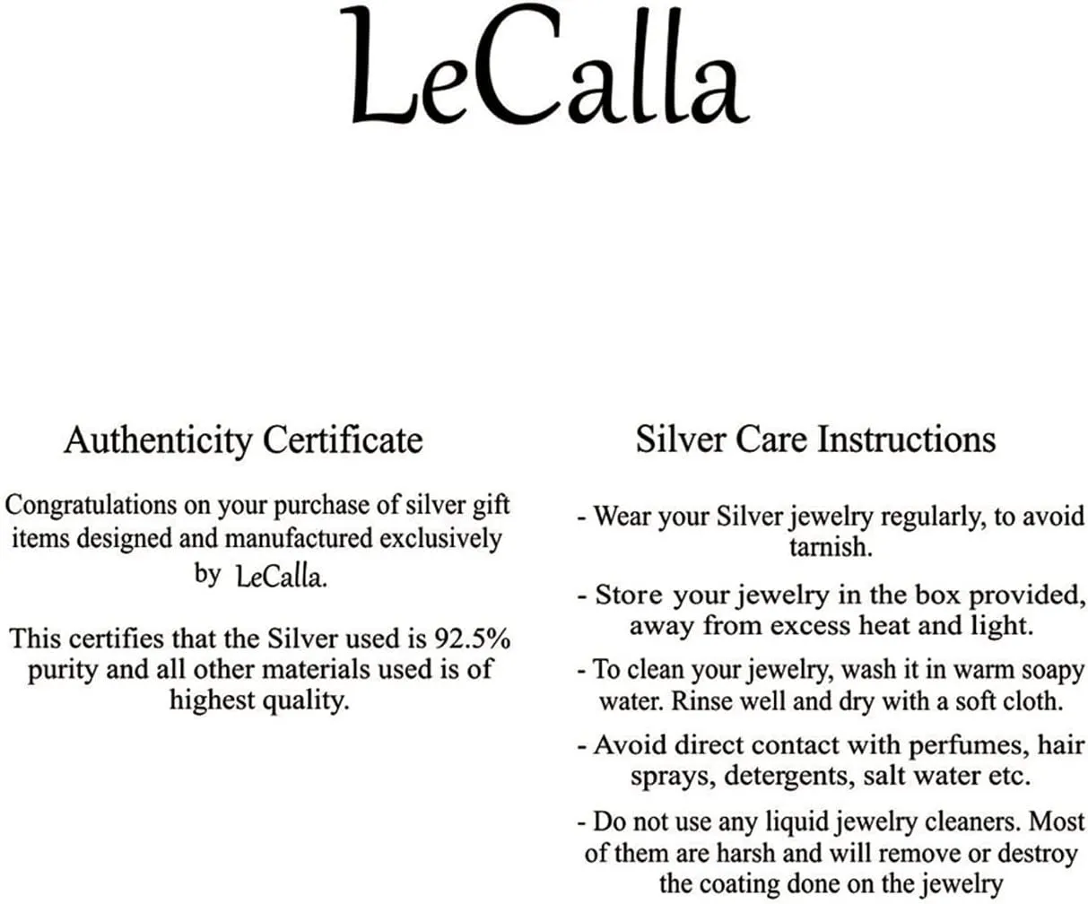LeCalla Italian Sterling Silver Layered Necklace Handmade Multi Row Layering Necklaces for Women