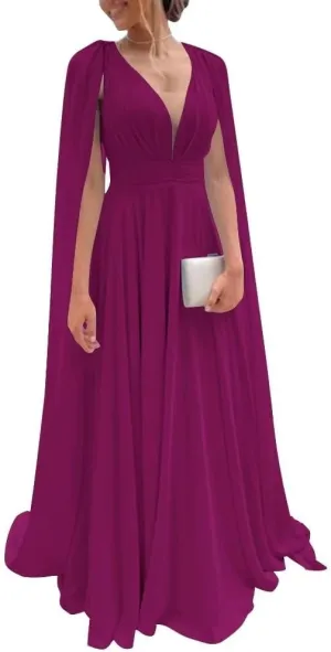 Long Bridesmaid Dresses for Wedding Chiffon Wedding Guest Dresses for Women A Line Formal Evening Party Gowns
