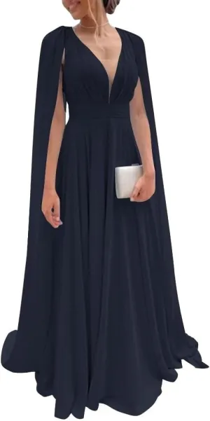 Long Bridesmaid Dresses for Wedding Chiffon Wedding Guest Dresses for Women A Line Formal Evening Party Gowns