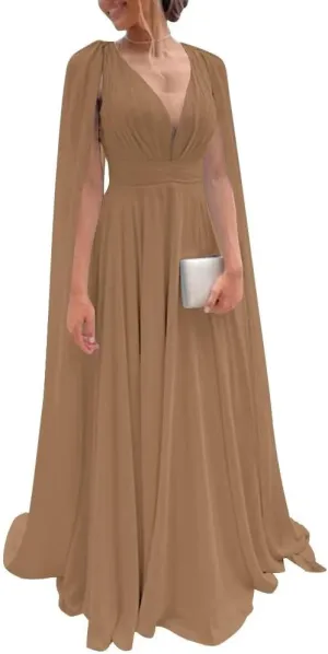 Long Bridesmaid Dresses for Wedding Chiffon Wedding Guest Dresses for Women A Line Formal Evening Party Gowns