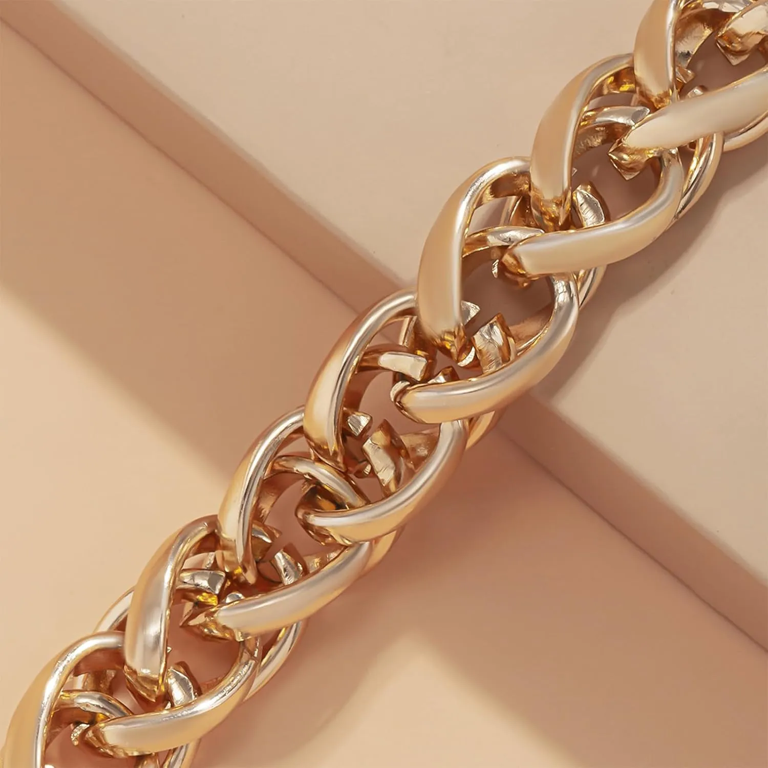 Long tiantian Chunky Gold Necklace Statement Necklace for Women's Jewelry Gold Chain Layered Toggle Clasp Necklaces Gifts
