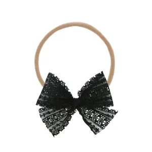 Lou Lou & Company - Lace Bow - Black Lace