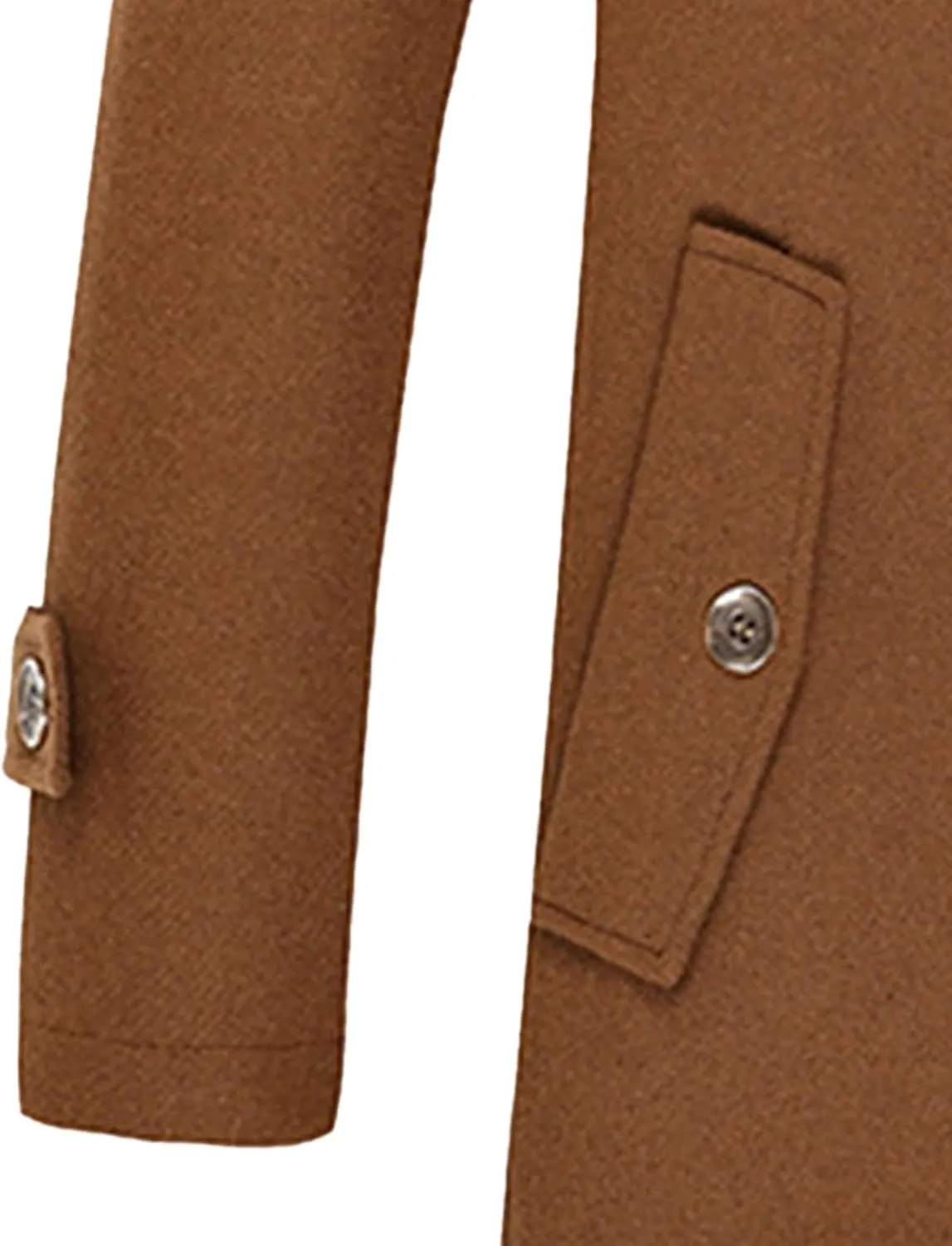 Maiyifu-GJ Men Stylish Scarf Single Breasted Wool Blend Coat Thick Winter Warm Slim Fit Coat Business Top Trench Overcoat