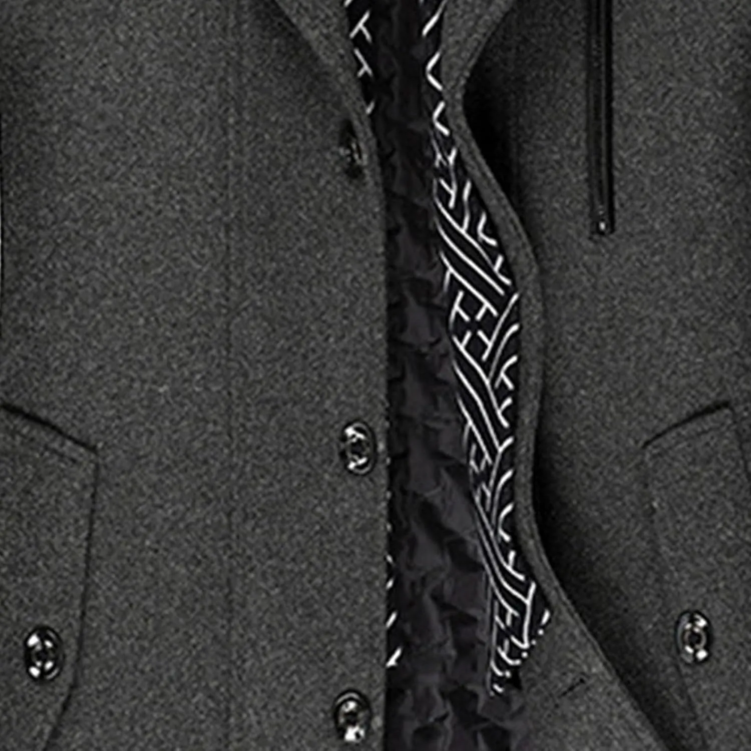 Maiyifu-GJ Men Stylish Scarf Single Breasted Wool Blend Coat Thick Winter Warm Slim Fit Coat Business Top Trench Overcoat