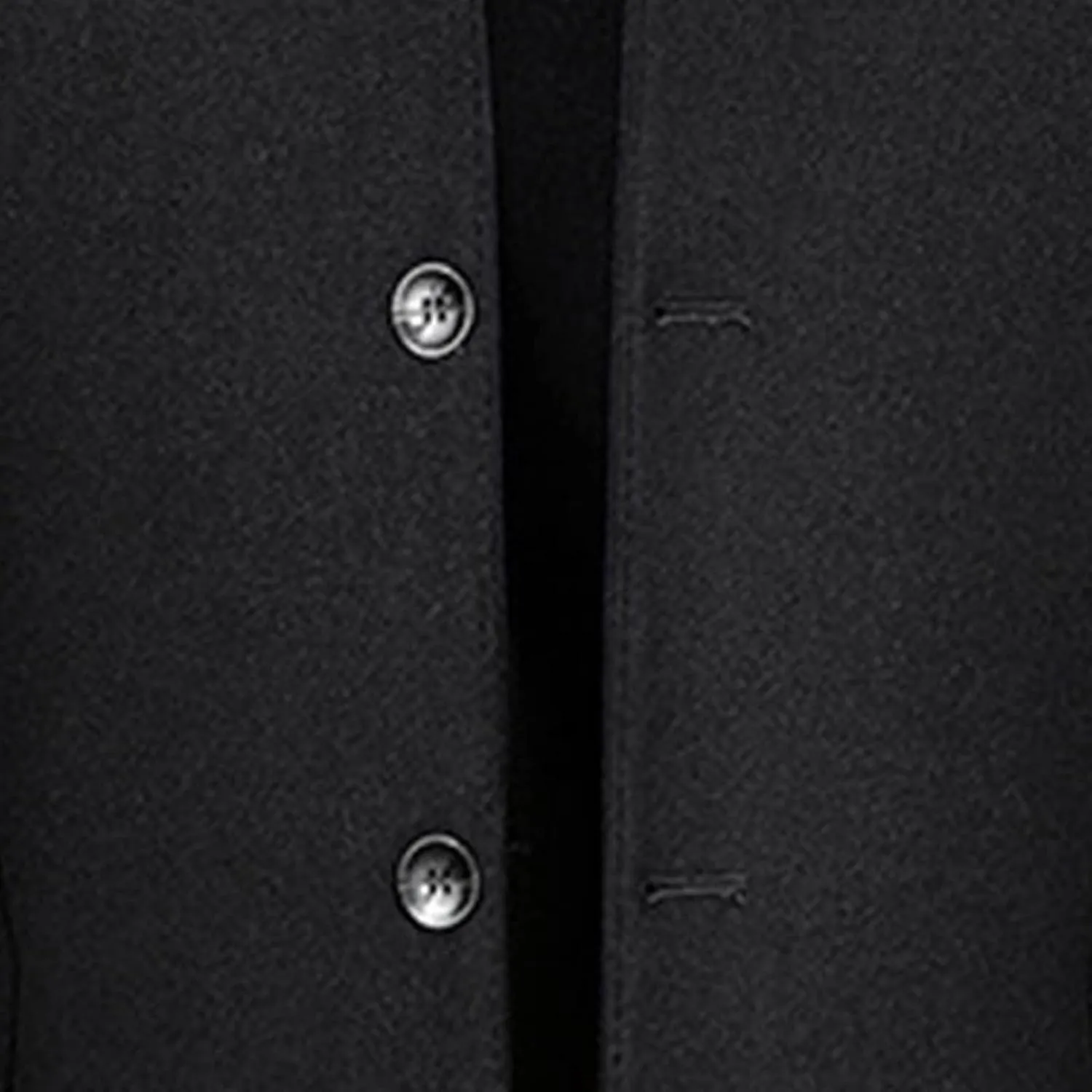 Maiyifu-GJ Men's Stylish Wool Blend Trench Coat Single Breasted Business Down Long Overcoat Mid-Length Slim Jacket Topcoat
