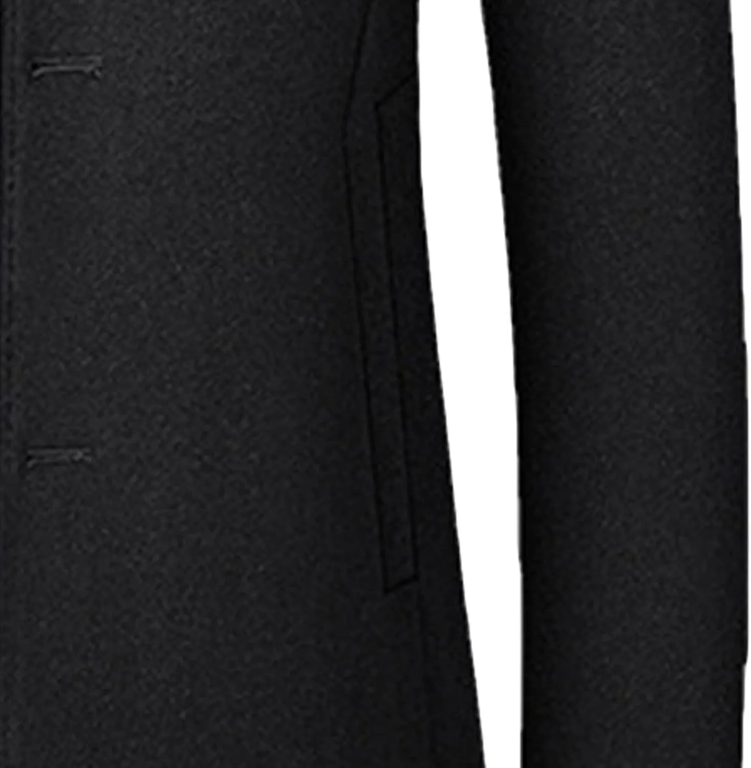 Maiyifu-GJ Men's Stylish Wool Blend Trench Coat Single Breasted Business Down Long Overcoat Mid-Length Slim Jacket Topcoat