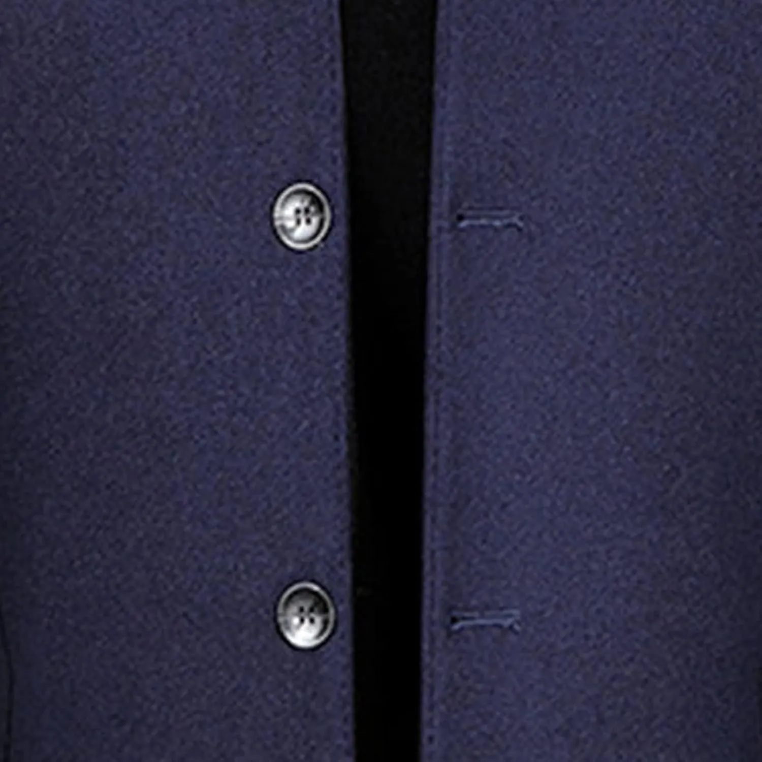 Maiyifu-GJ Men's Stylish Wool Blend Trench Coat Single Breasted Business Down Long Overcoat Mid-Length Slim Jacket Topcoat