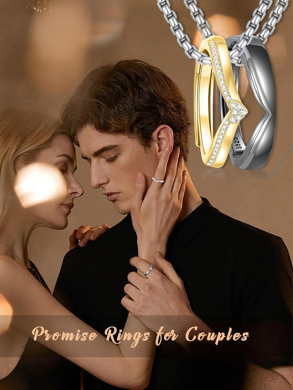 Matching Cat & Love Arrow Sterling Silver Cute Couples Heart Necklaces - Gifts for Couples