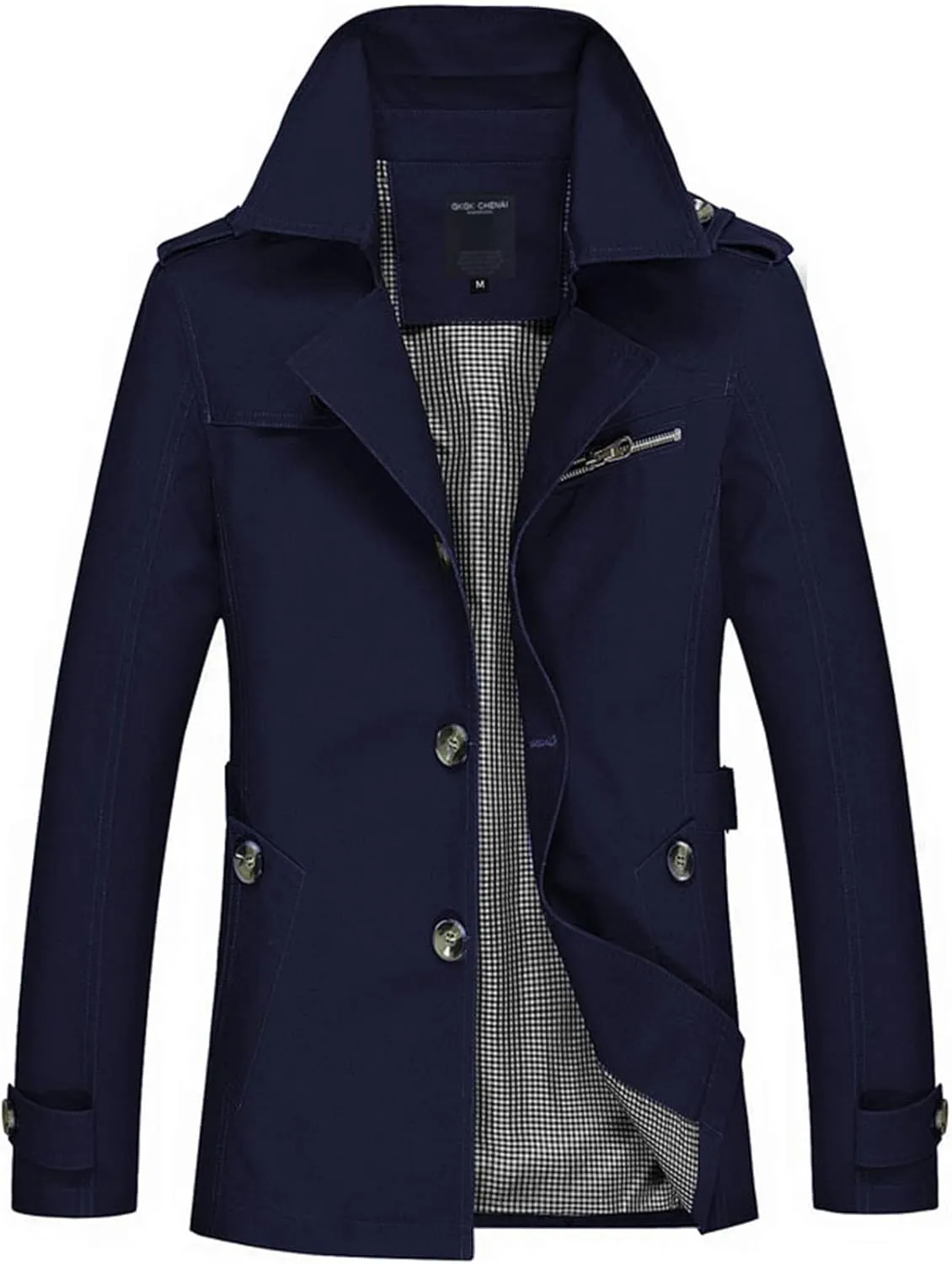 Men 2024 Winter Overcoat Stylish Wool Blend Single Breasted Peacoat Plus Size Warm Trench Coats Fashion Business Suit Jacket