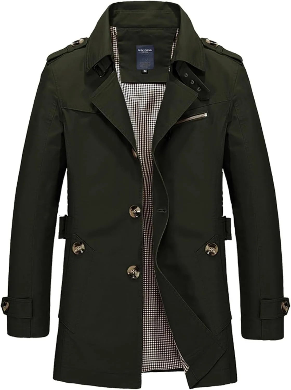 Men 2024 Winter Overcoat Stylish Wool Blend Single Breasted Peacoat Plus Size Warm Trench Coats Fashion Business Suit Jacket