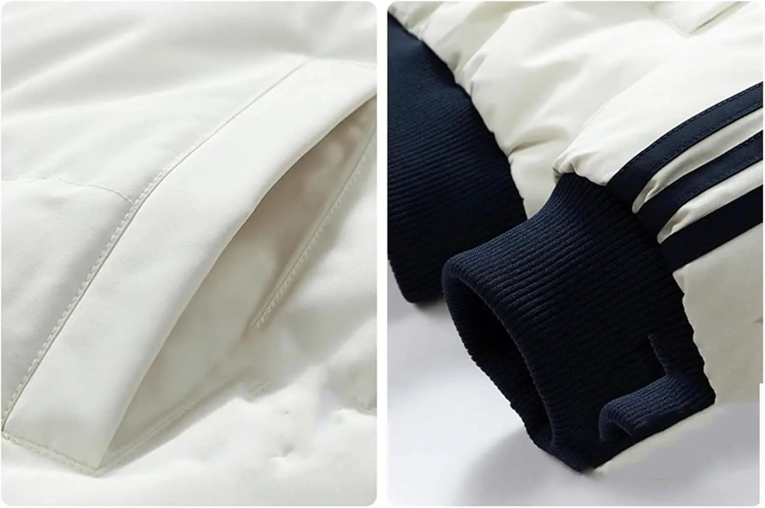 Men Patchwork Stand Collar Cotton-Padded Classic Outdoor Solid Thicken Oversized Parka Coat
