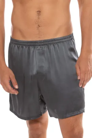 Men's 100% Organic Mulberry Silk Boxer Shorts - Luxury Underwear Breathable and Comfortable (Country Club)