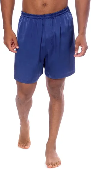 Men's 100% Organic Mulberry Silk Boxer Shorts - Luxury Underwear Breathable and Comfortable (Country Club)
