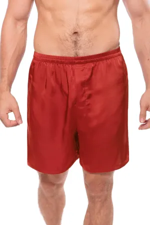 Men's 100% Organic Mulberry Silk Boxer Shorts - Luxury Underwear Breathable and Comfortable (Country Club)