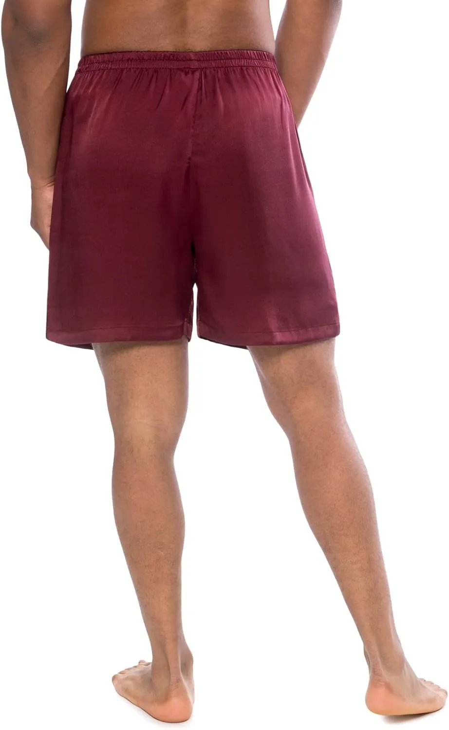 Men's 100% Organic Mulberry Silk Boxer Shorts - Luxury Underwear Breathable and Comfortable (Country Club)