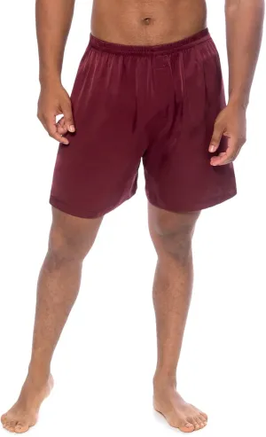 Men's 100% Organic Mulberry Silk Boxer Shorts - Luxury Underwear Breathable and Comfortable (Country Club)