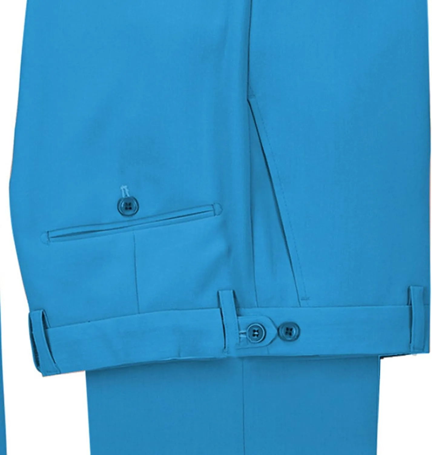Men's 2 Piece Suit with Metal Clasp Slim Fit Suit Stylish Business Pants Casual Wedding Grooms Tuxedo Suit